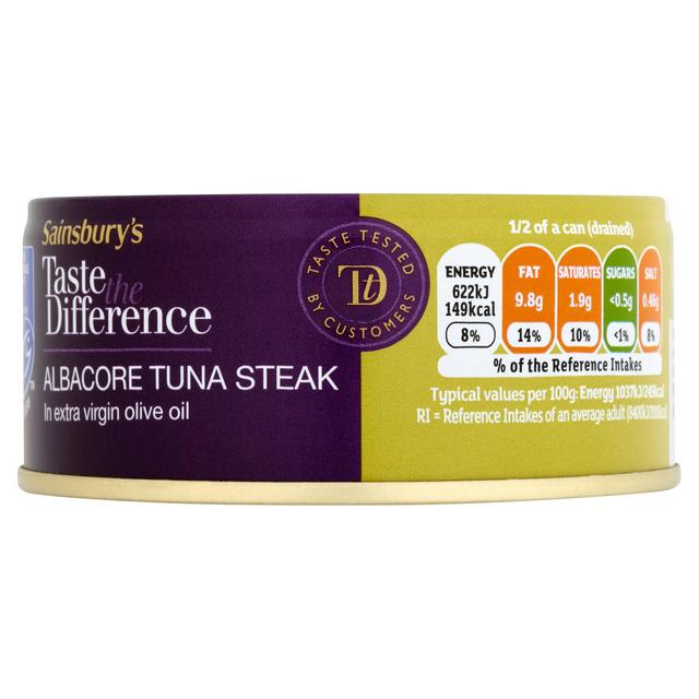 Albacore Tuna Steak In Extra Virgin Olive Oil, Taste the Difference 160g image
