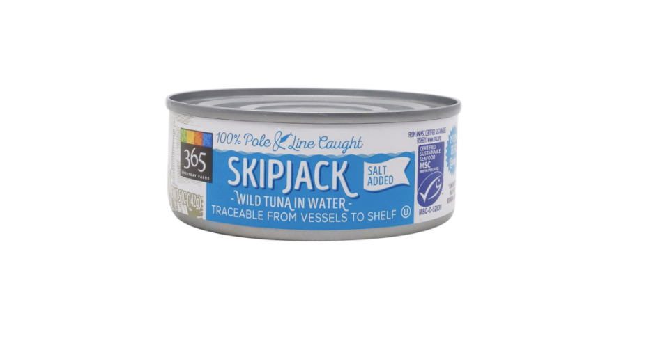 365 Salted Skipjack Tuna In Water, 5oz image