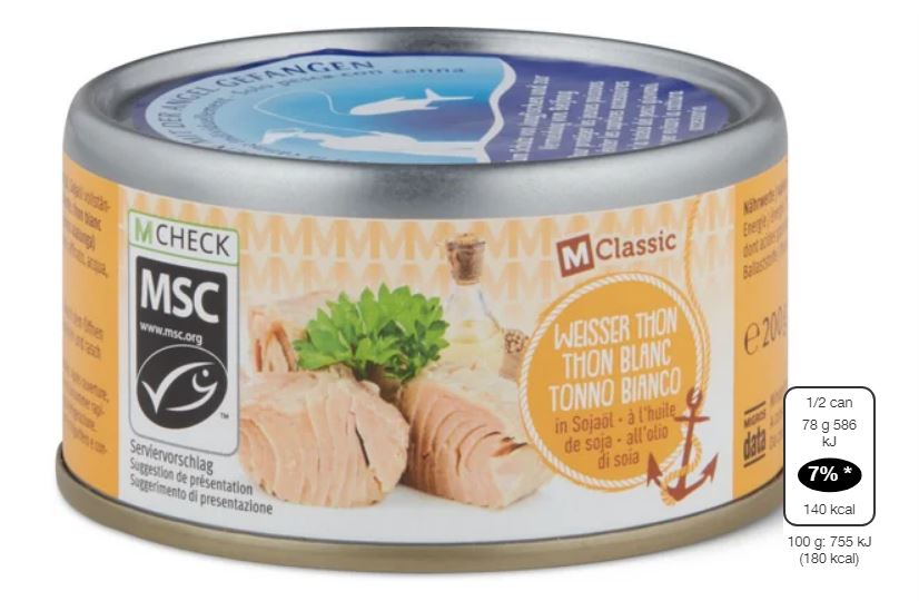 M-Classic MSC white tuna in oil 155g