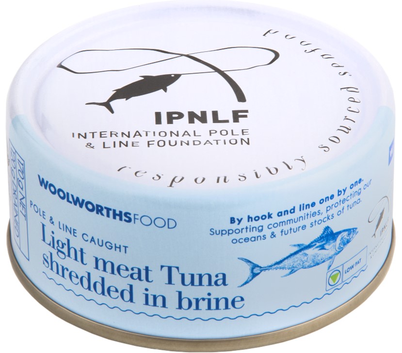 Woolworths light meat shredded tuna in brine 170 g