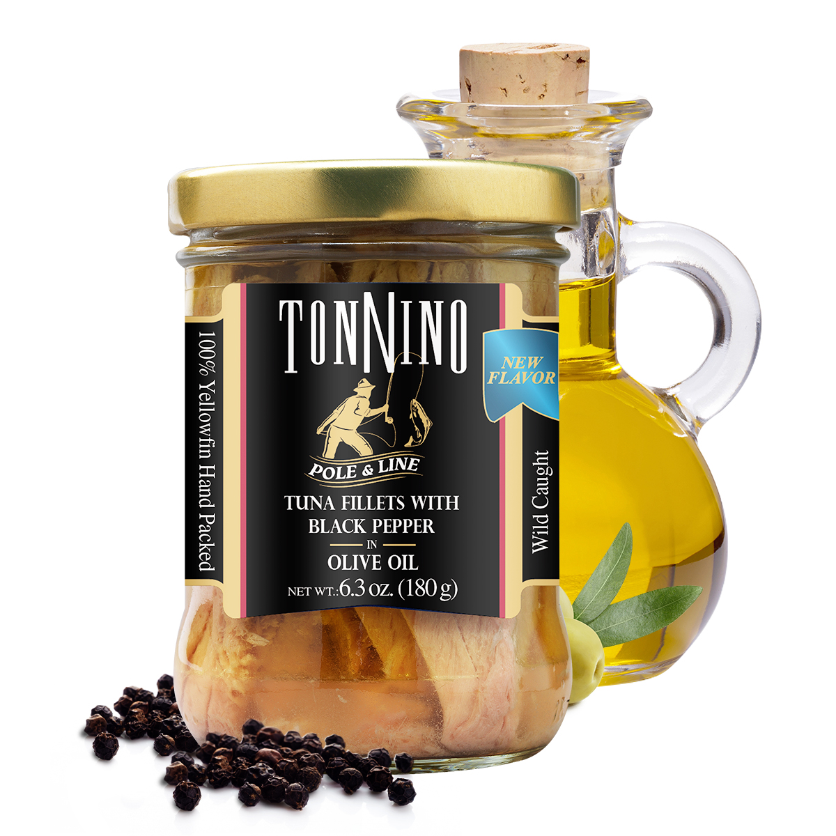 Tonnino Tuna Black Pepper in Olive Oil, 6.3 oz