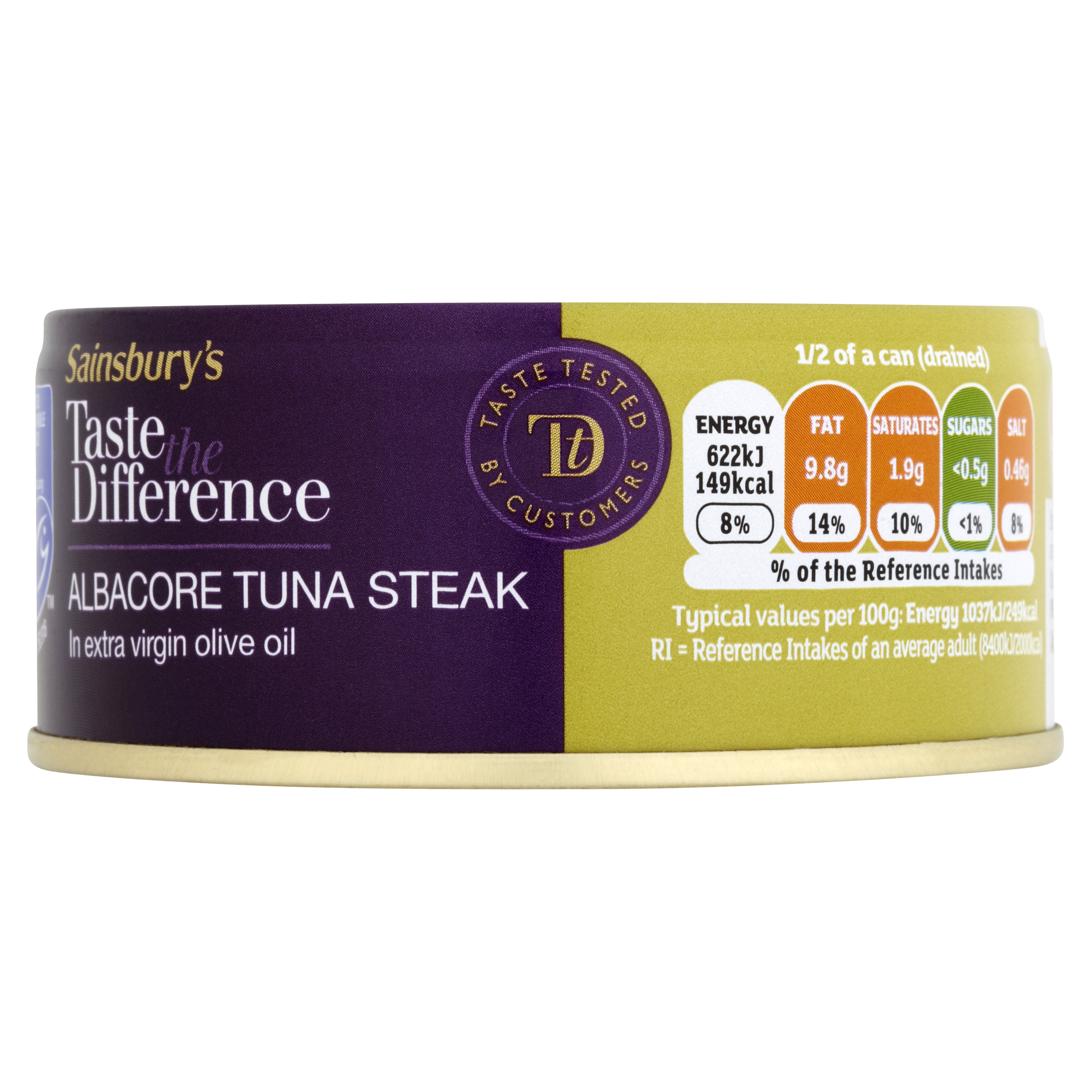 Albacore Tuna Steak In Extra Virgin Olive Oil, Taste the Difference 160g image