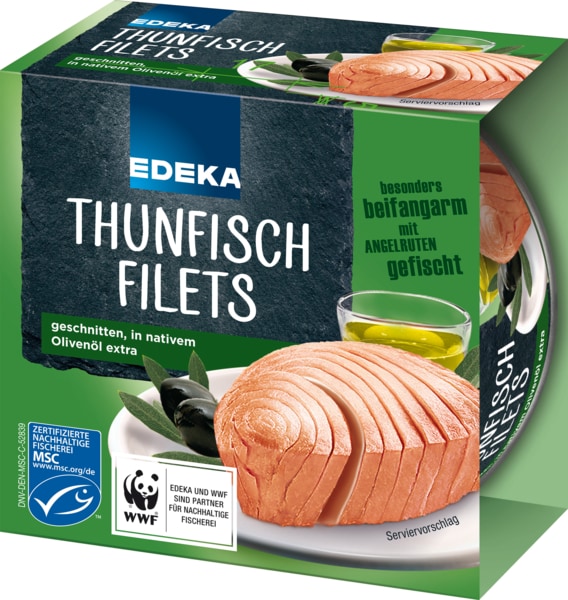 EDEKA tuna fillets in olive oil 185g image