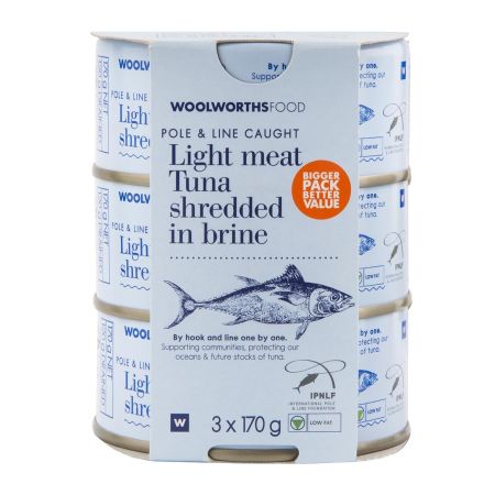 Light Meat Tuna Shredded in Brine 3x170g image