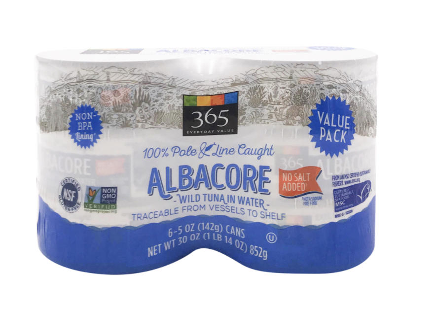 Albacore Tuna In Water with No Salt, 30 oz
