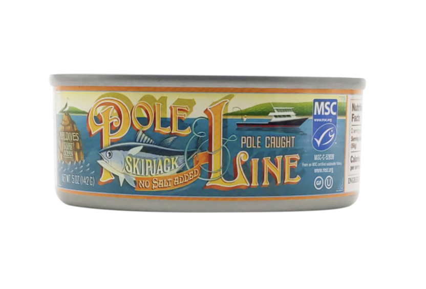 Pole Caught Skipjack Tuna (No Salt Added), 5 oz