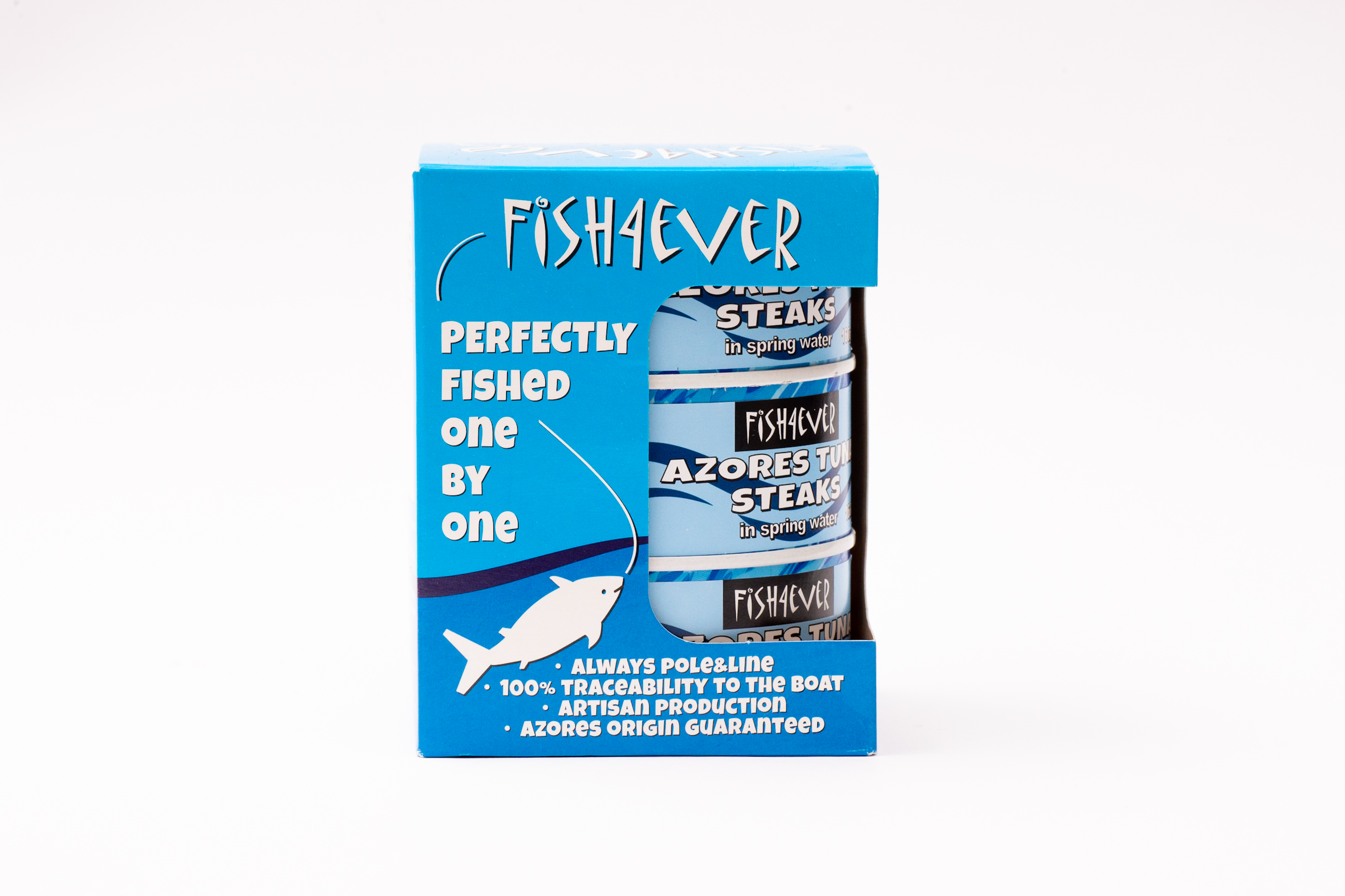 Perfectly Fished One by One Tuna Steaks in Spring Water 3x160g