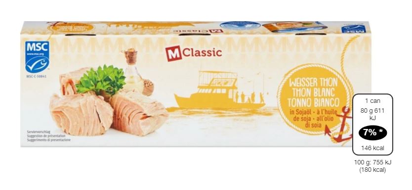 M-Classic MSC white tuna in oil 3x80g