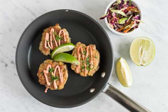 Image of fresh yellowfin tuna cakes