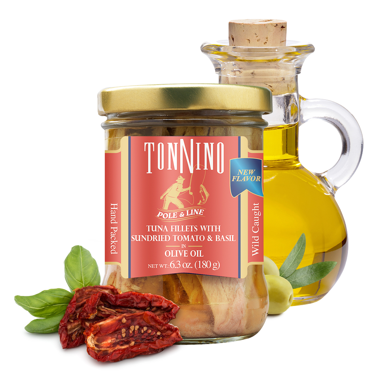 Tonnino Yellowfin Tuna Fillets With Sundried Tomato & Basil in Olive Oil, 6.3 oz