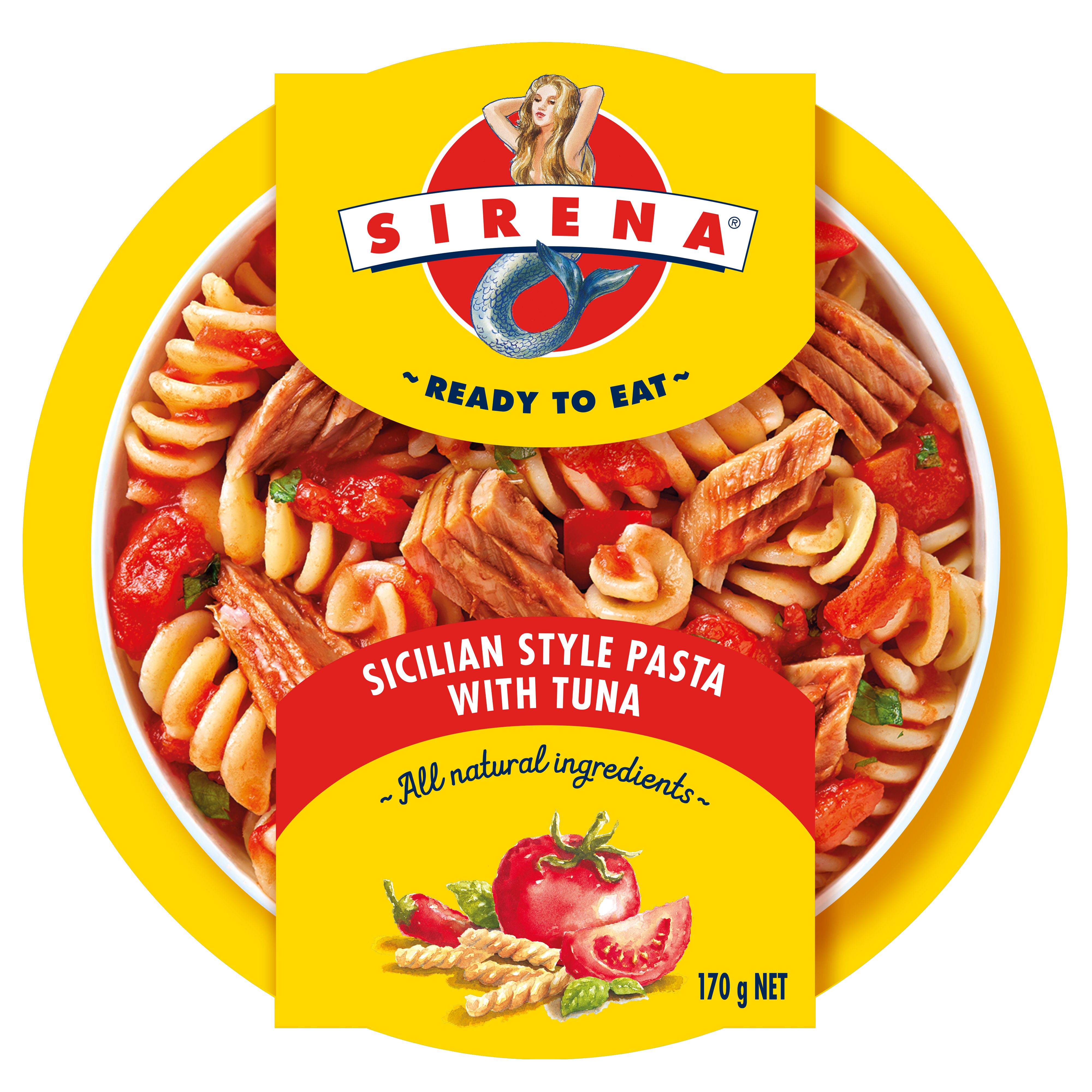 Sirena Ready to Eat Sicilian Style Pasta with Tuna