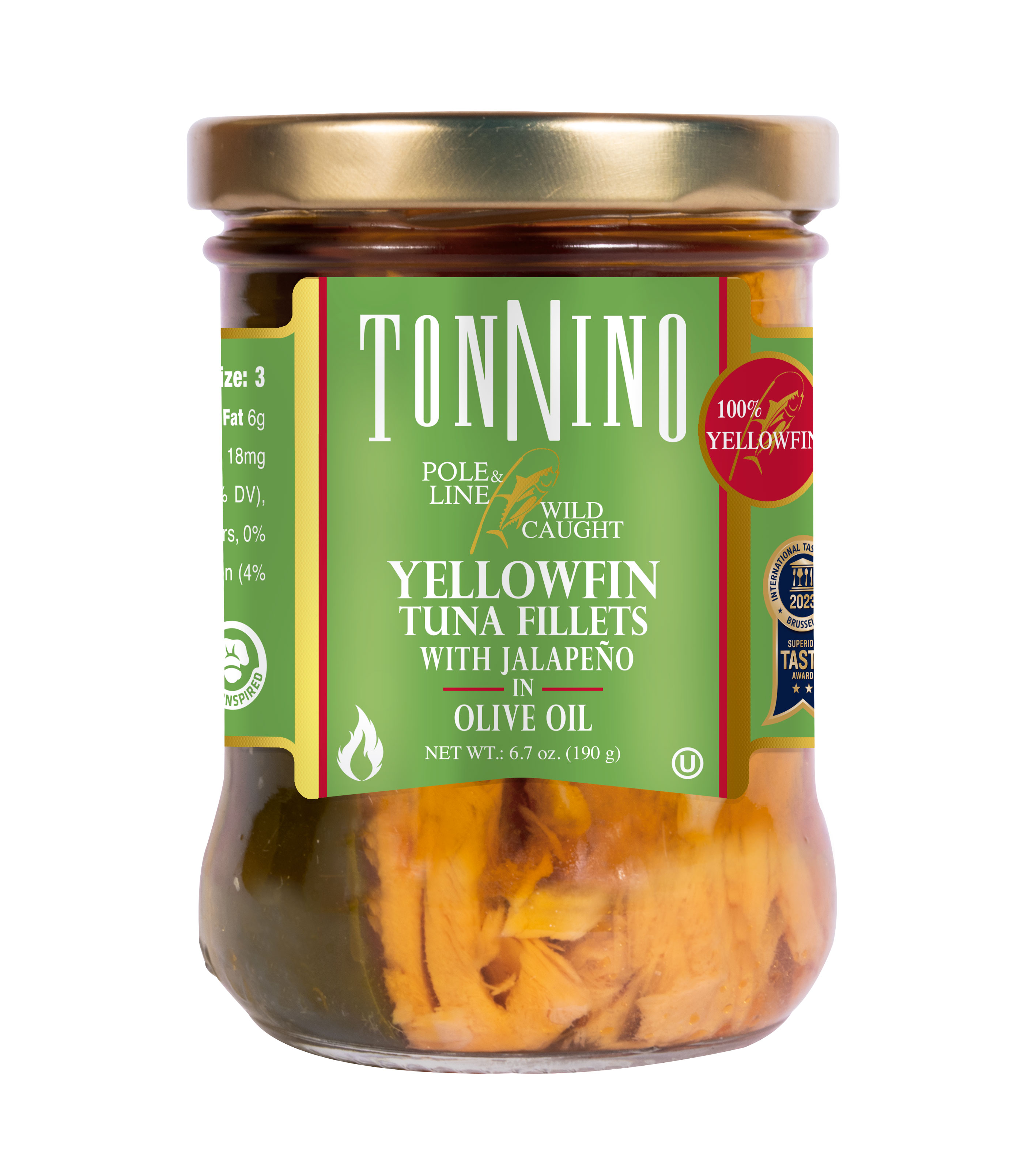 Tonnino Tuna Jalapeño Yellowfin Fillets In Olive Oil, 6.7 oz