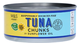 Tuna Chunks In Sunflower Oil 160g